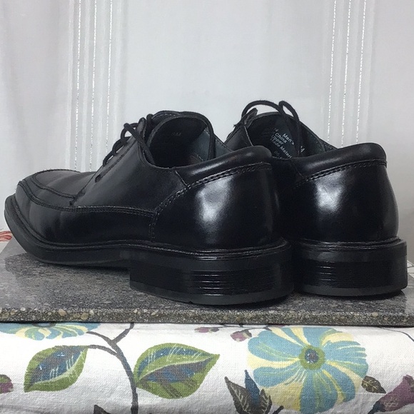 ⚓️Dockers Black Leather Lace Up ‘All Motion Comfort’ Oxfords - Picture 3 of 8